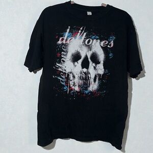 Deftones Shirt - Band Tee - Size Large - Black Shirt with Skull Graphic